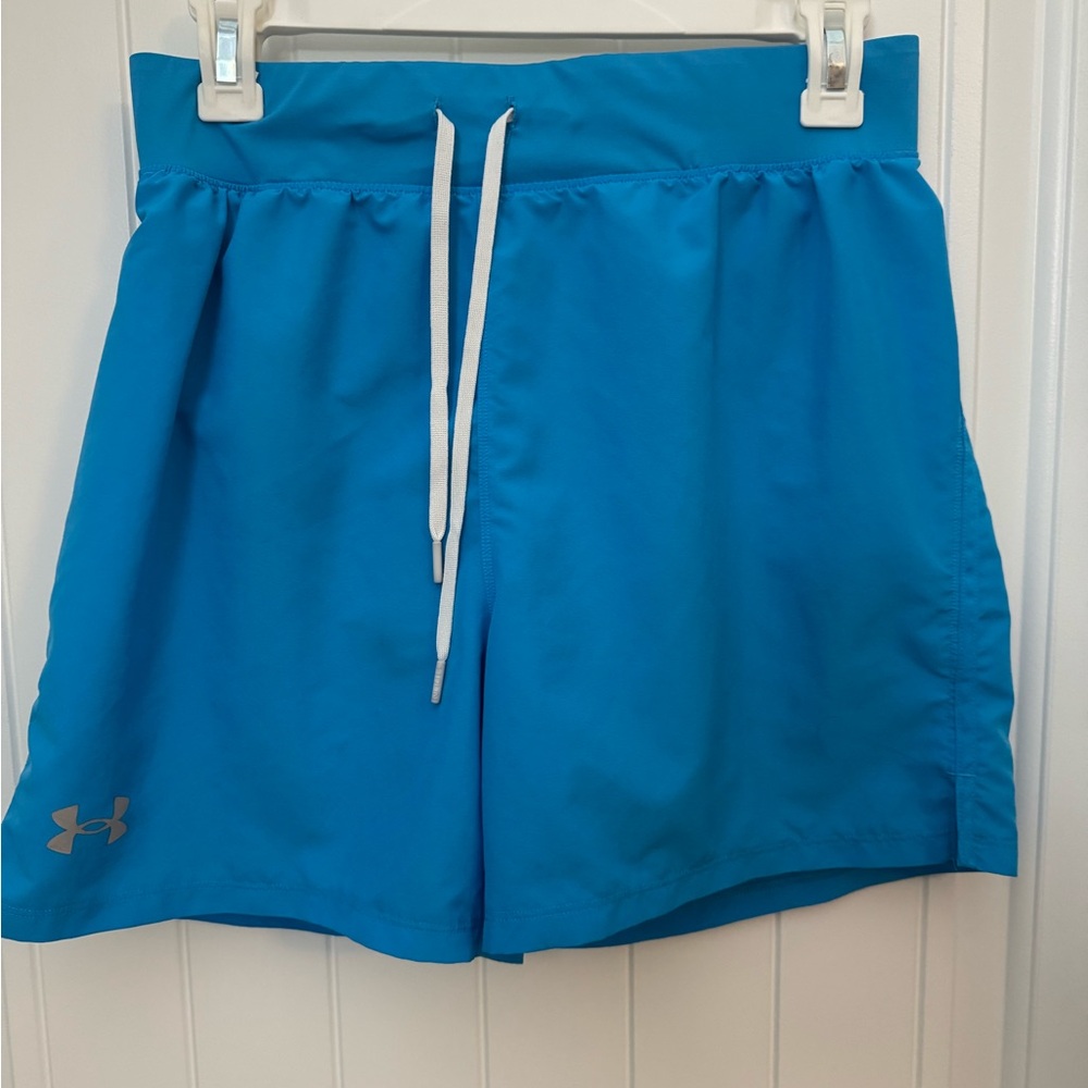 Under Armour Blue Athletic Performance Shorts speed pocket small